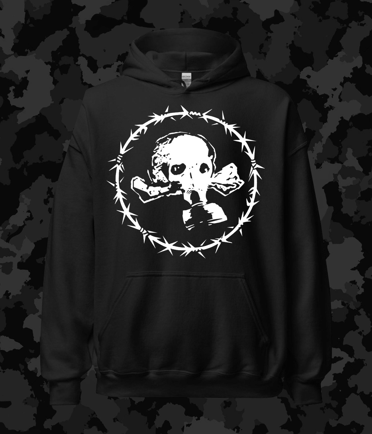 Revenge black skull hoodie sale